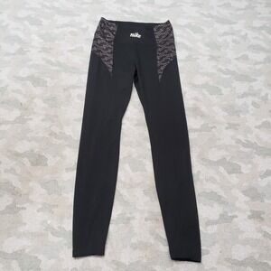 Nike Leggings Womens Small Black Dri-Fit Pull On Yoga Activewear Fitness Gym